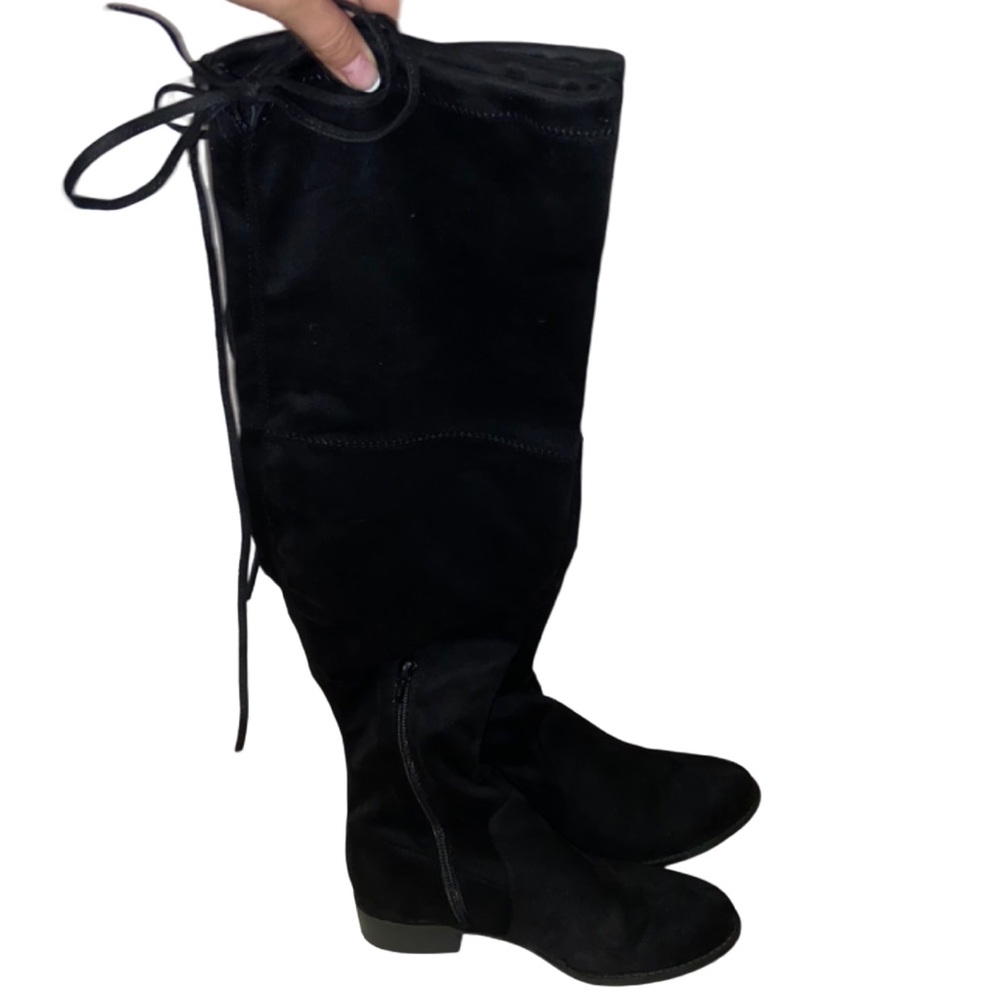 SOLD Women’s Target Black Above the Knee Boots with Tie Size 7 1/2